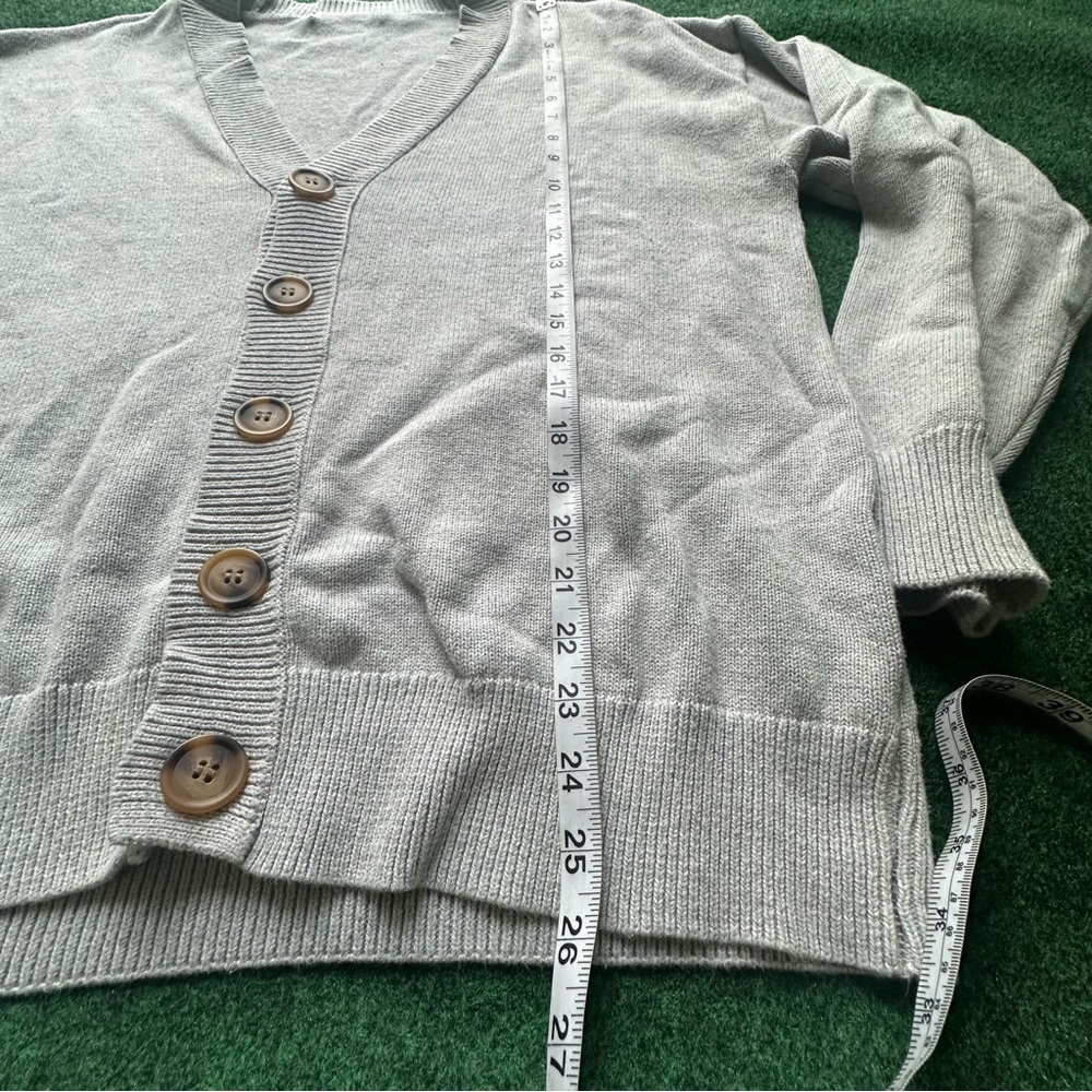 Gray Button-Up Cardigan - Picture 3 of 5